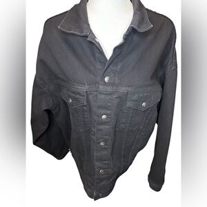 NRA black Denim Jacket Heavy Denim Lined Conceal Carry inside‎ pockets USA
